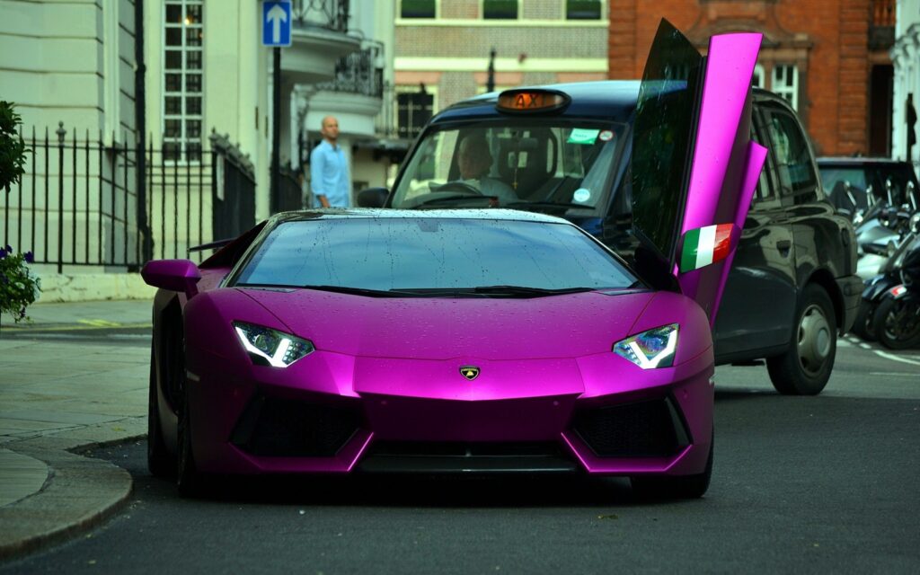 auto lamborghini viola