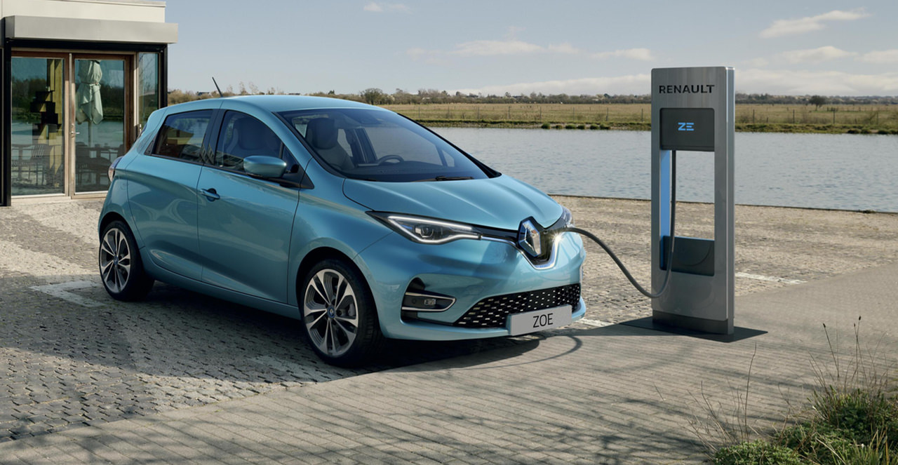 renault zoe elettrica turchese