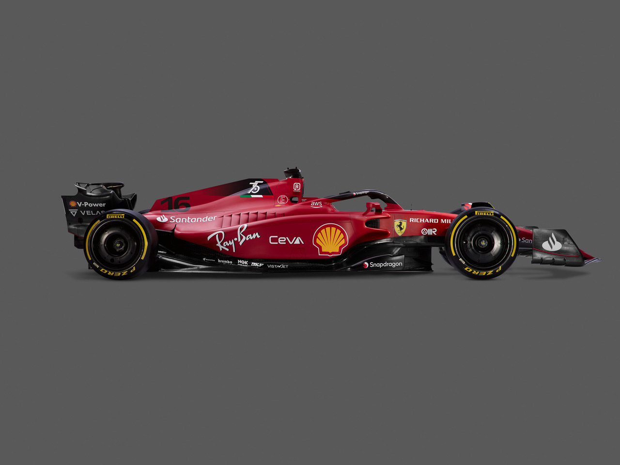 Ferrari F1-75 - Vista laterale
