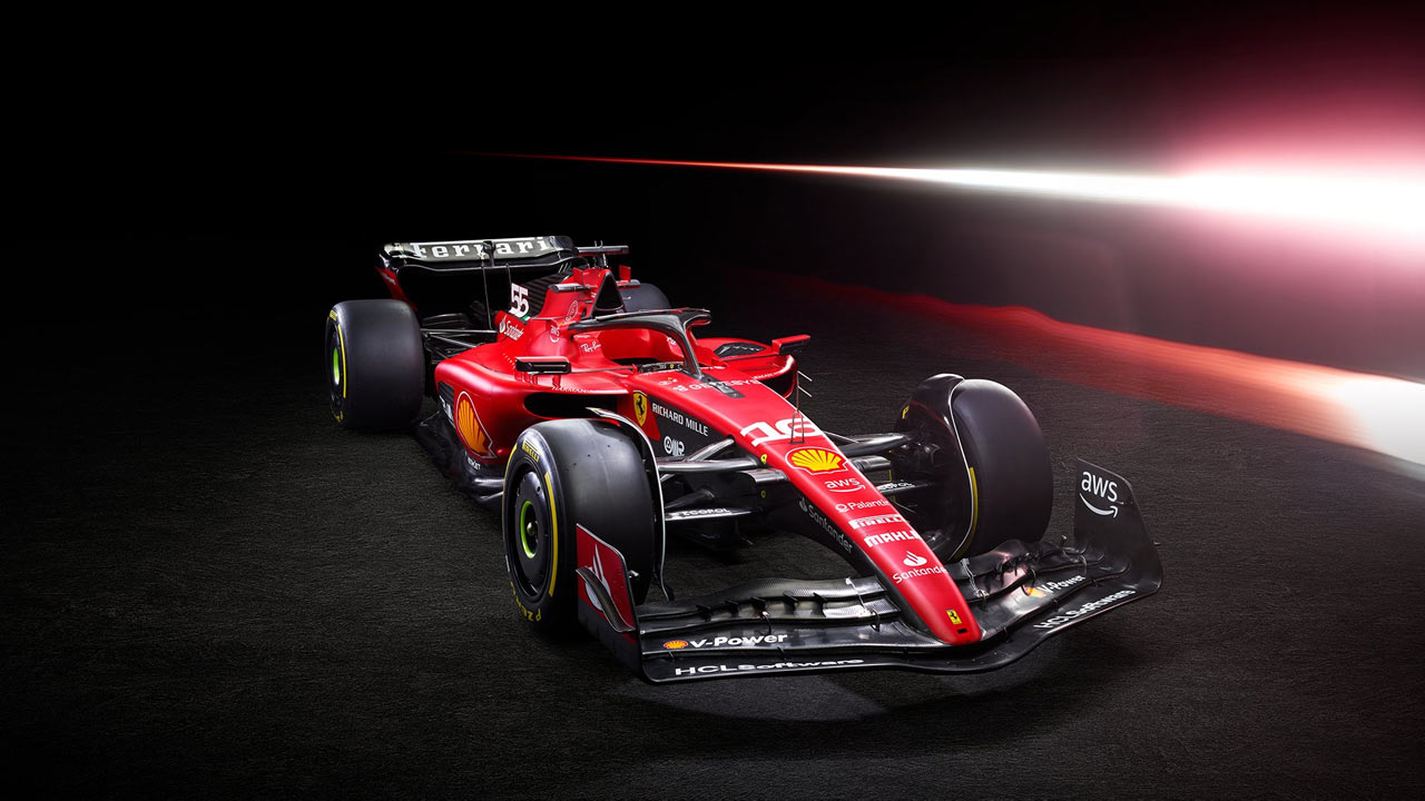 Nuova Ferrari SF-23 angolo frontale