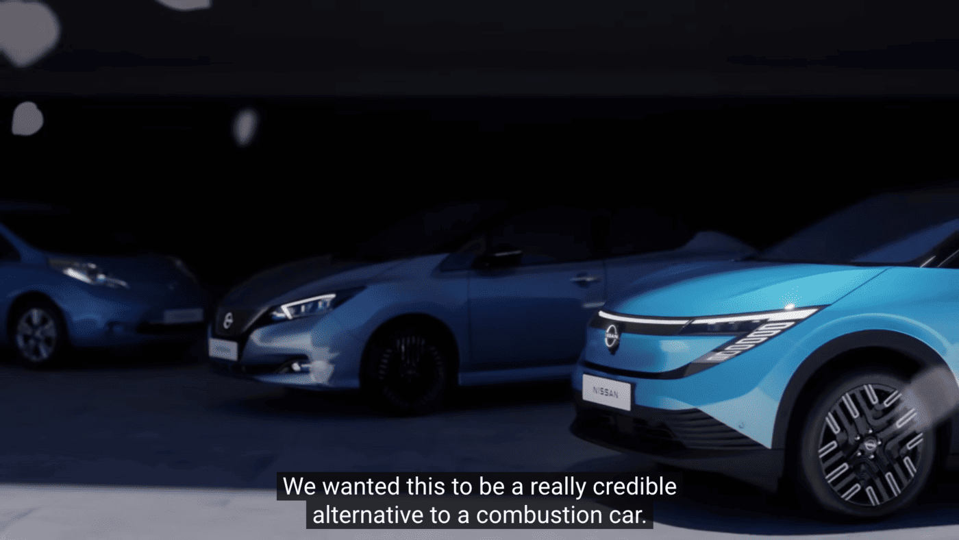 nuova nissan leaf teaser