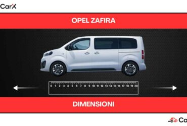 opel zafira dimensioni