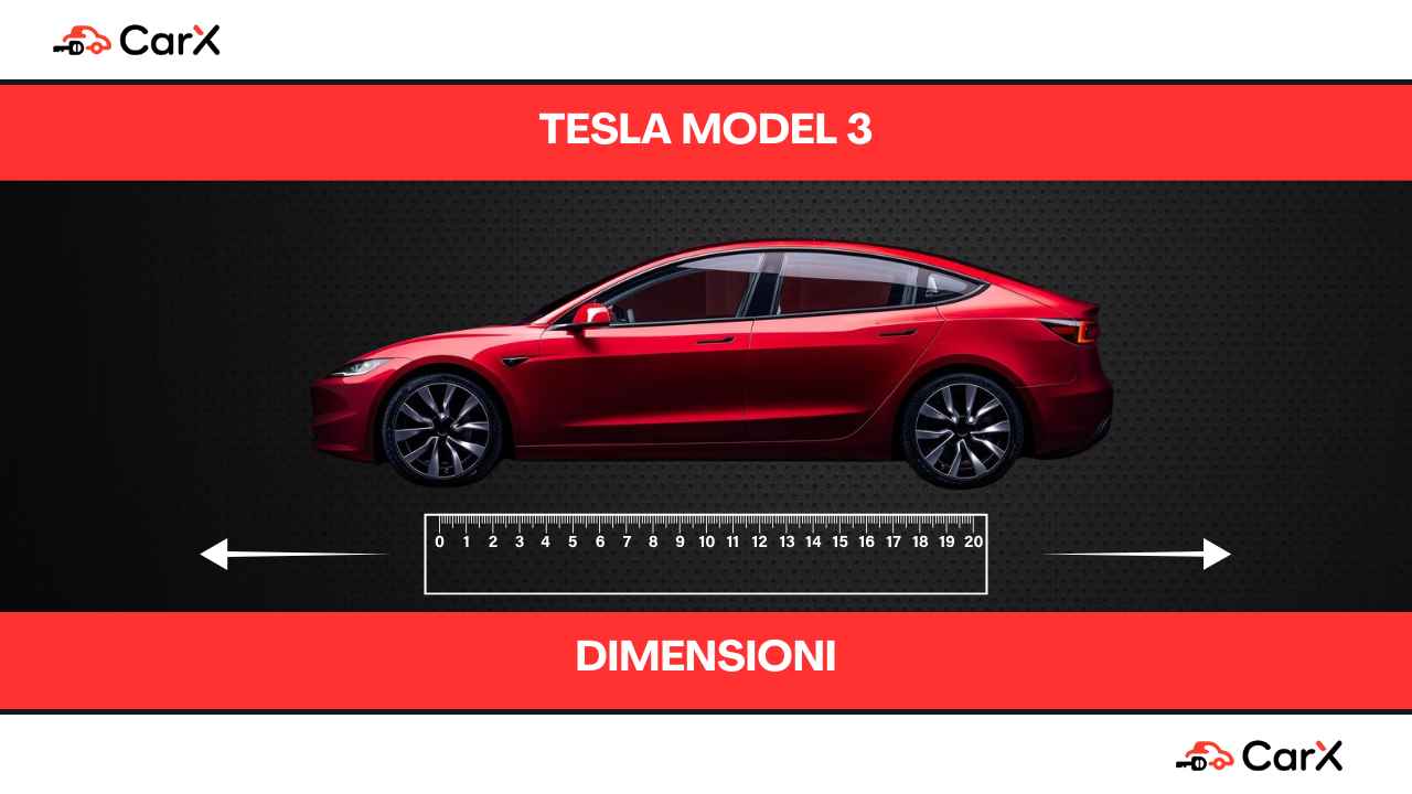tesla model 3 dimensioni
