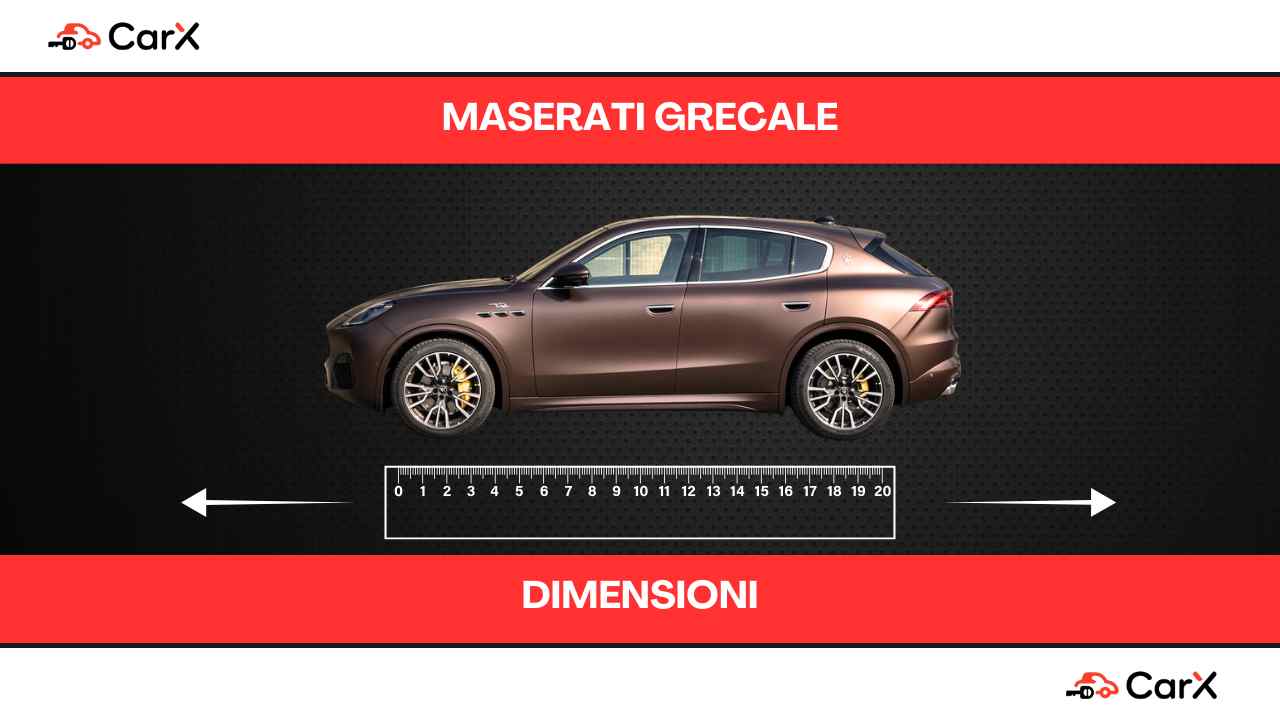 maserati grecale dimensioni