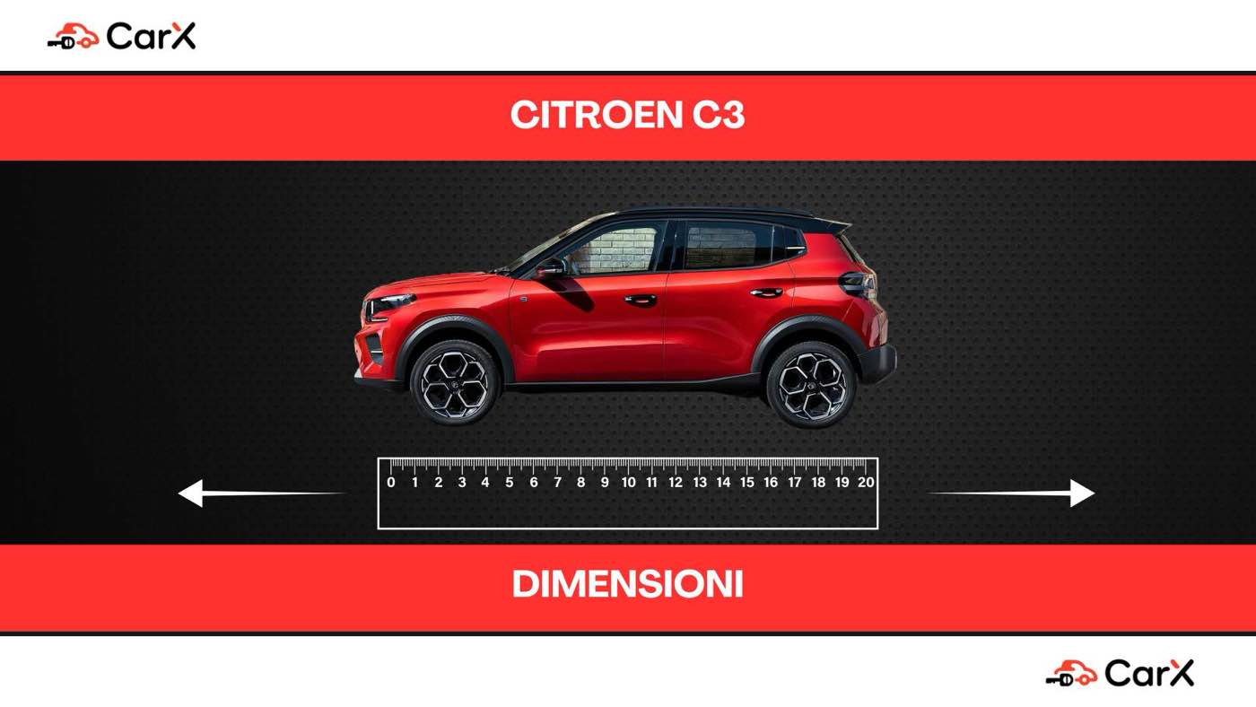 Dimensioni Citroën C3